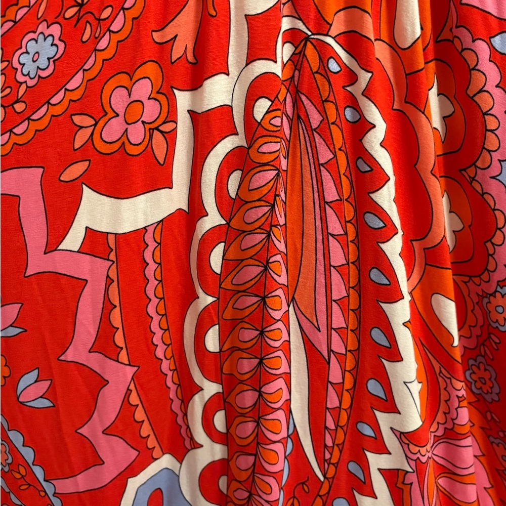 Boden Red and Pink Paisley Sleeveless Maxi Dress - Picture 4 of 6